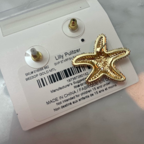Lilly Pulitzer Gold Starfish Jewelry - Picture 7 of 8